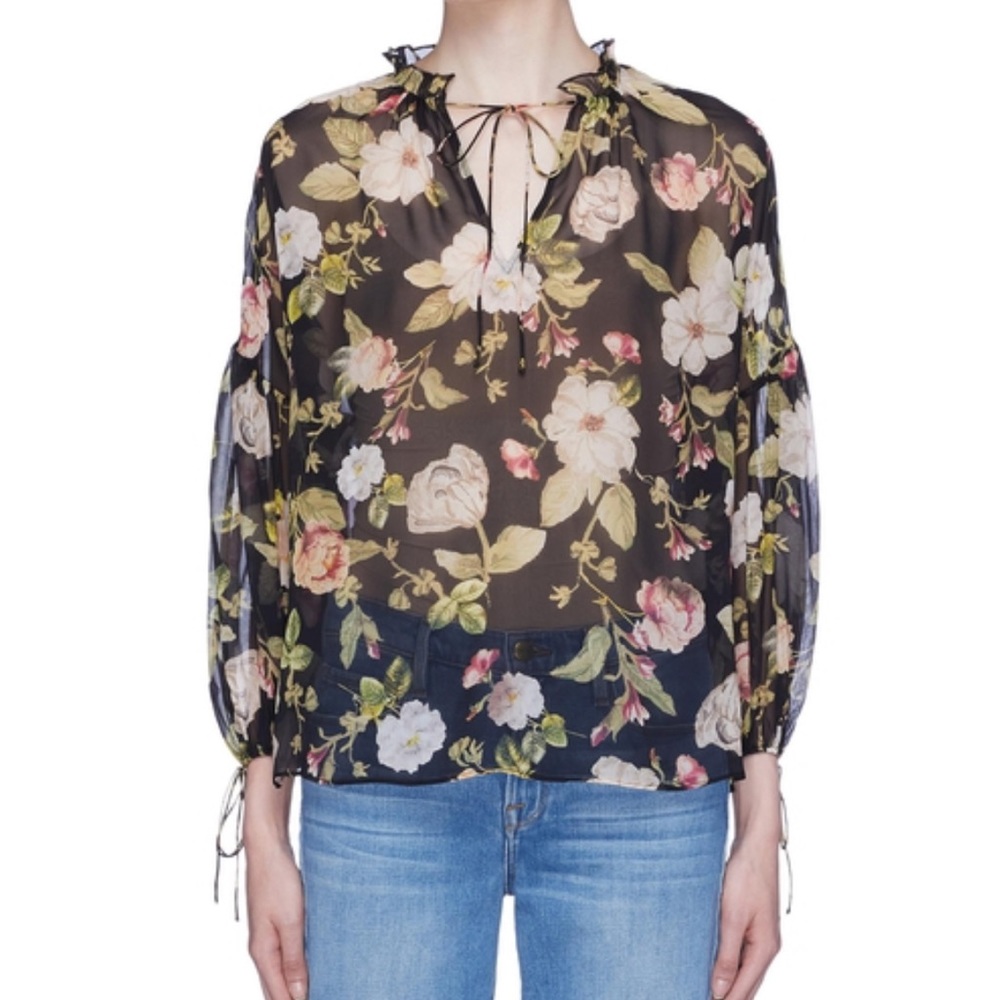 Julius floral silk blouse